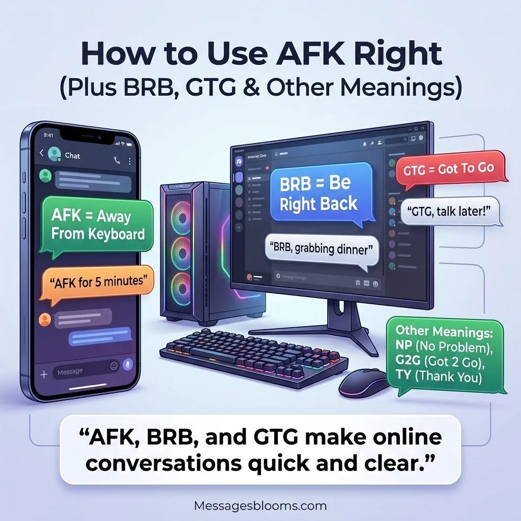 How to Use AFK Right (Plus BRB, GTG & Other Meanings)