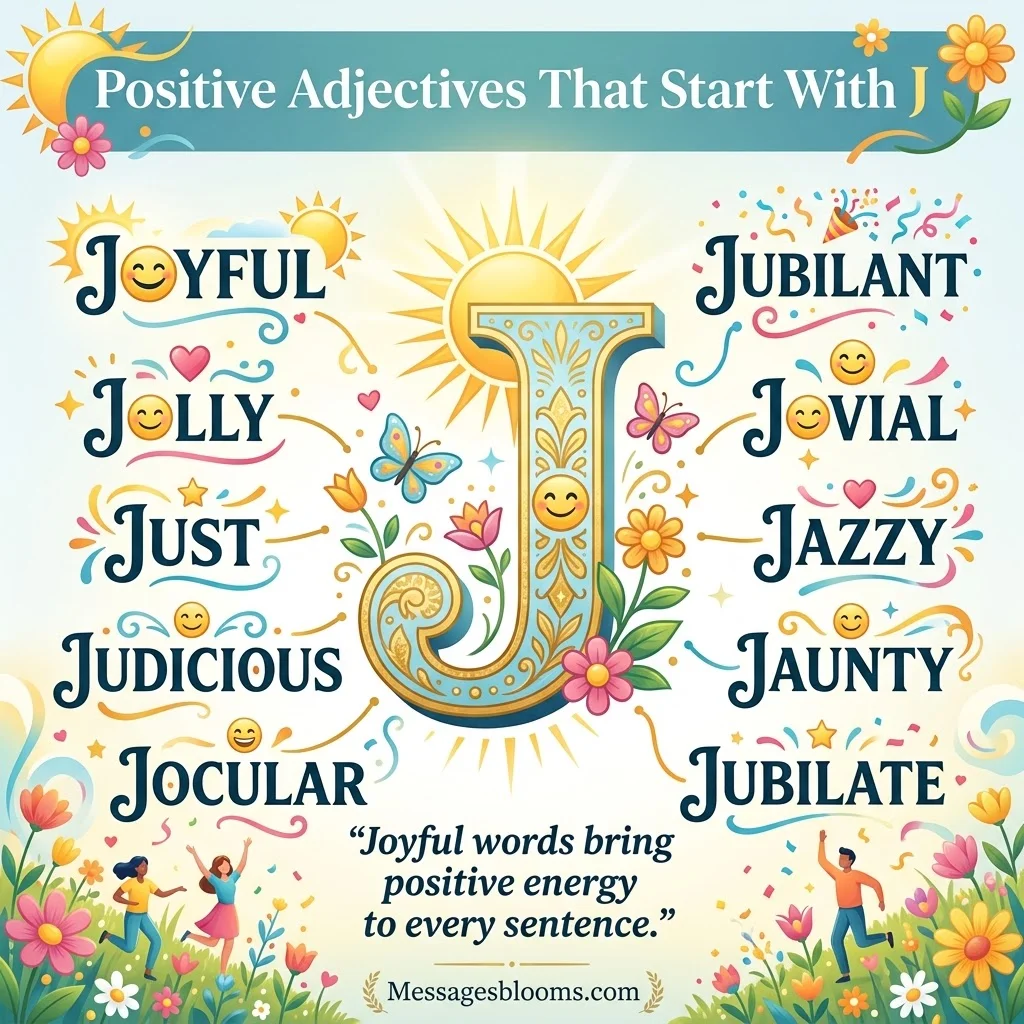 Positive Adjectives That Start With J