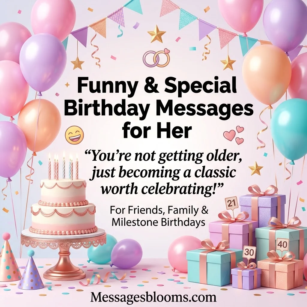 Funny & Special Birthday Messages for Her (Friends, Family & Milestones)