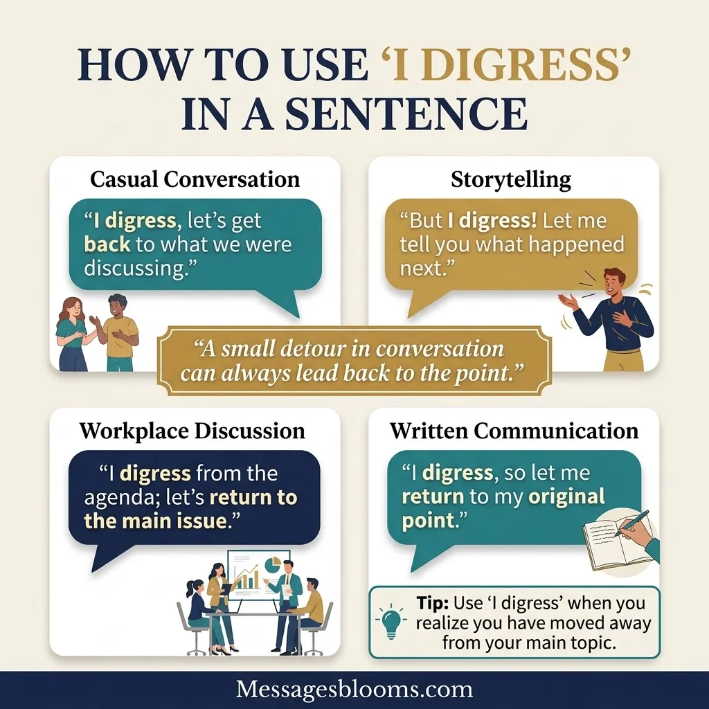 How to Use "I Digress" in a Sentence