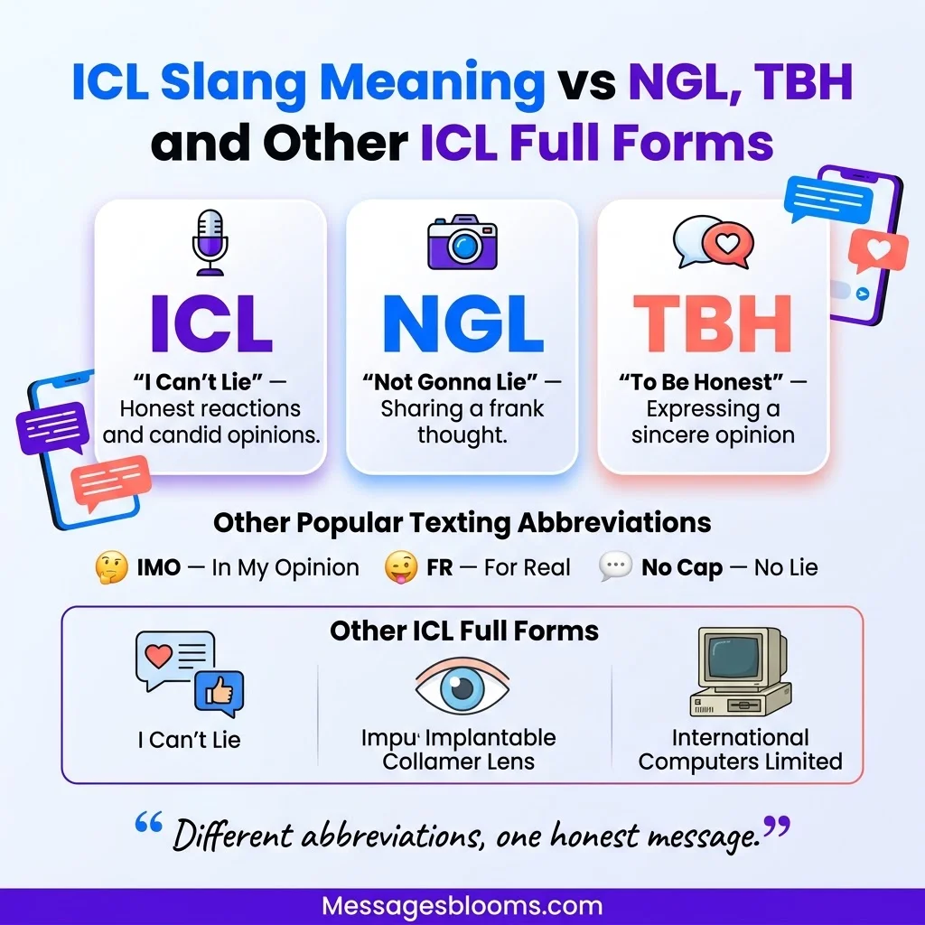 ICL Slang Meaning vs NGL, TBH and Other ICL Full Forms