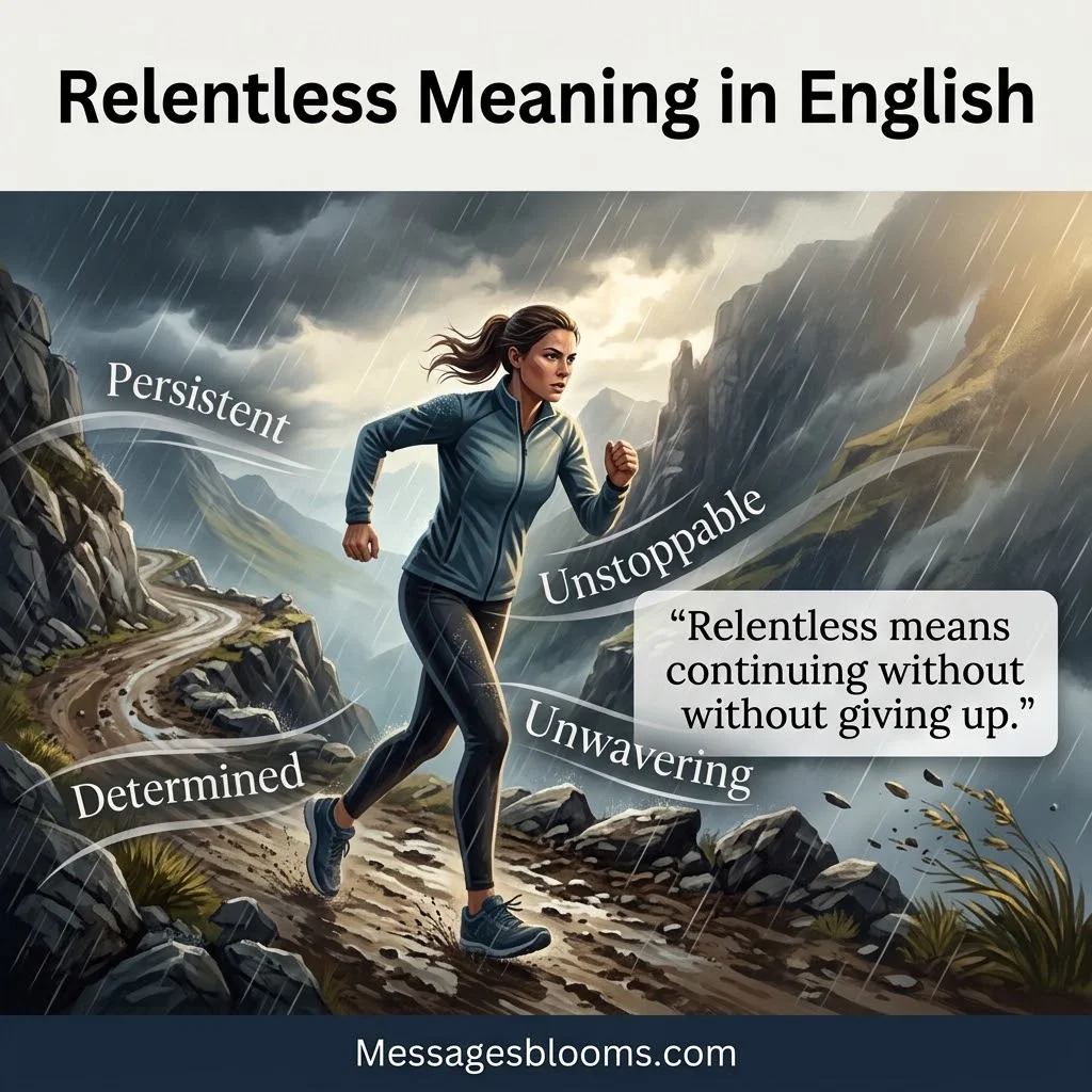 Relentless Meaning in English