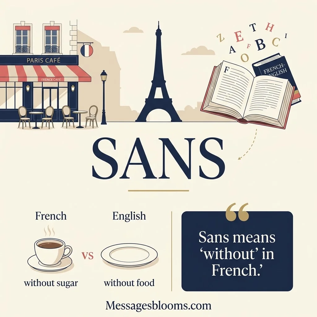 Sans Meaning in French and Word Origin