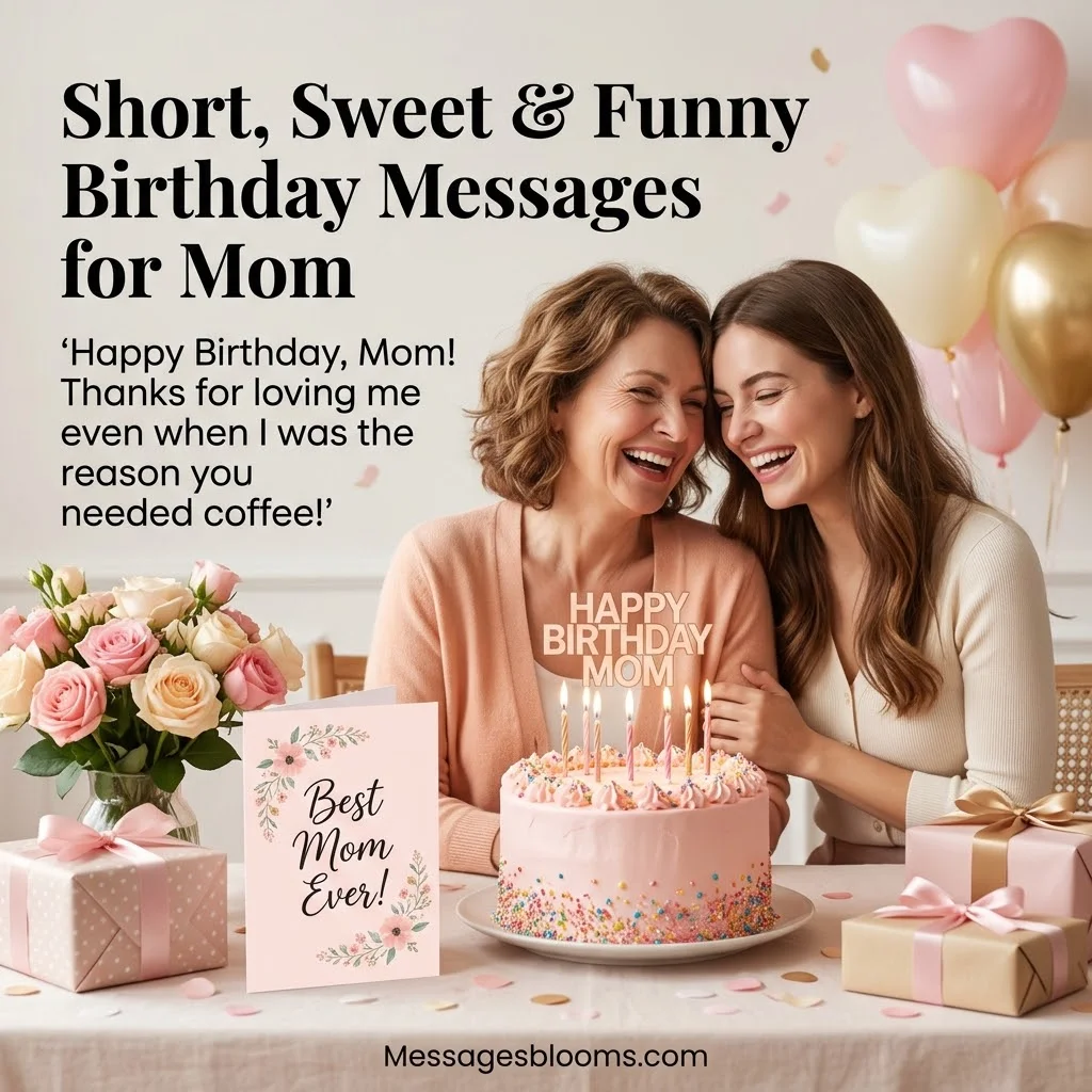Short, Sweet and Funny Birthday Messages for Mom