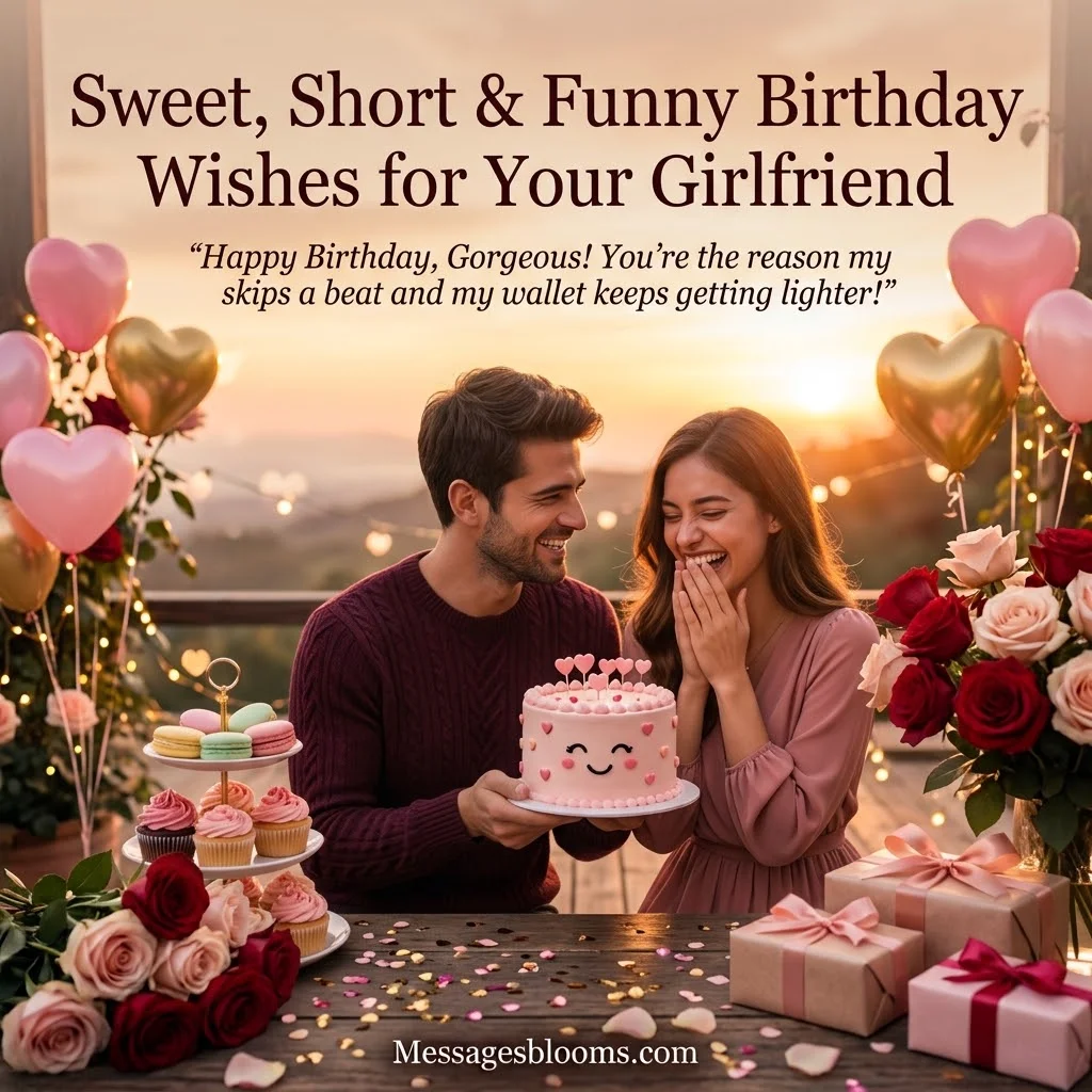 Sweet, Short & Funny Birthday Wishes for Your Girlfriend