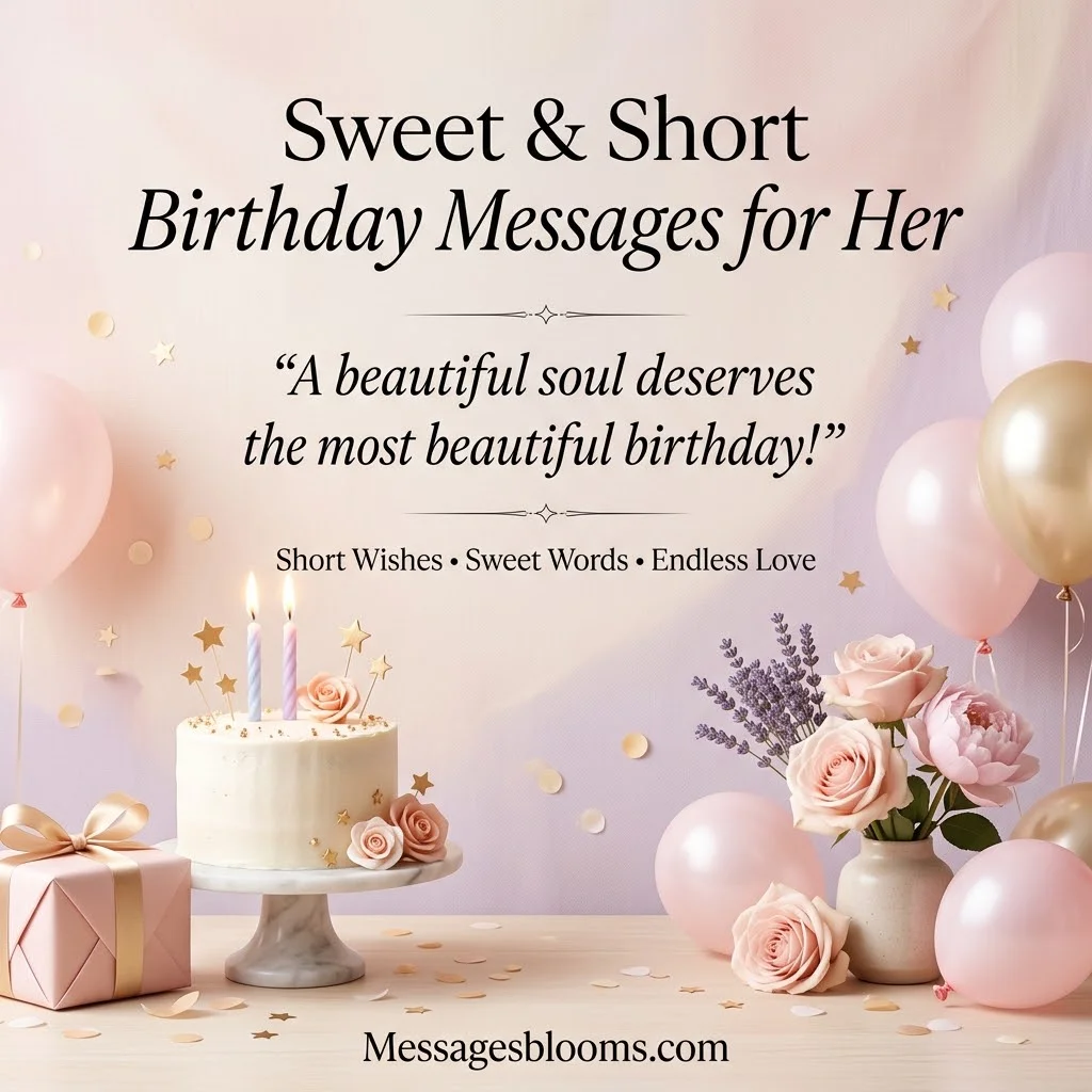 Sweet & Short Happy Birthday Messages for Her