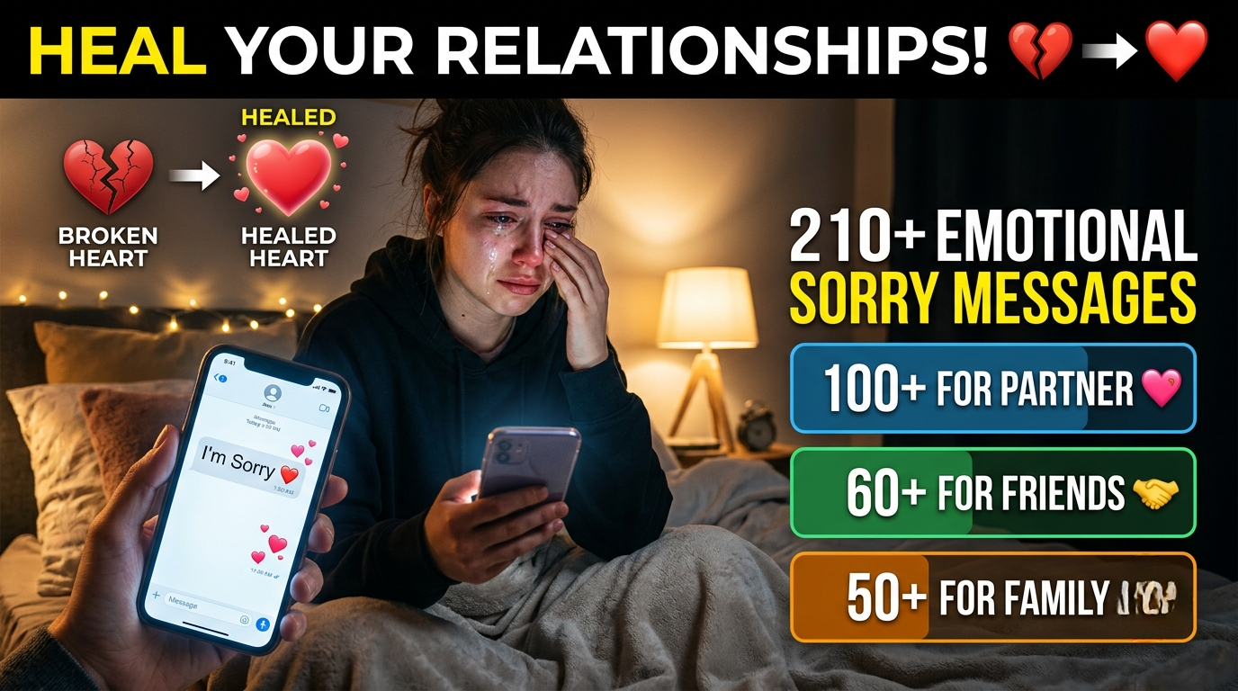 210+ Emotional Sorry Messages for Loved Ones to Say "I'm Sorry"
