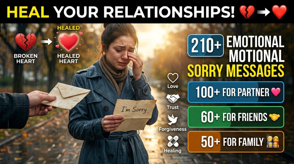 Emotional Sorry Messages for Loved Ones