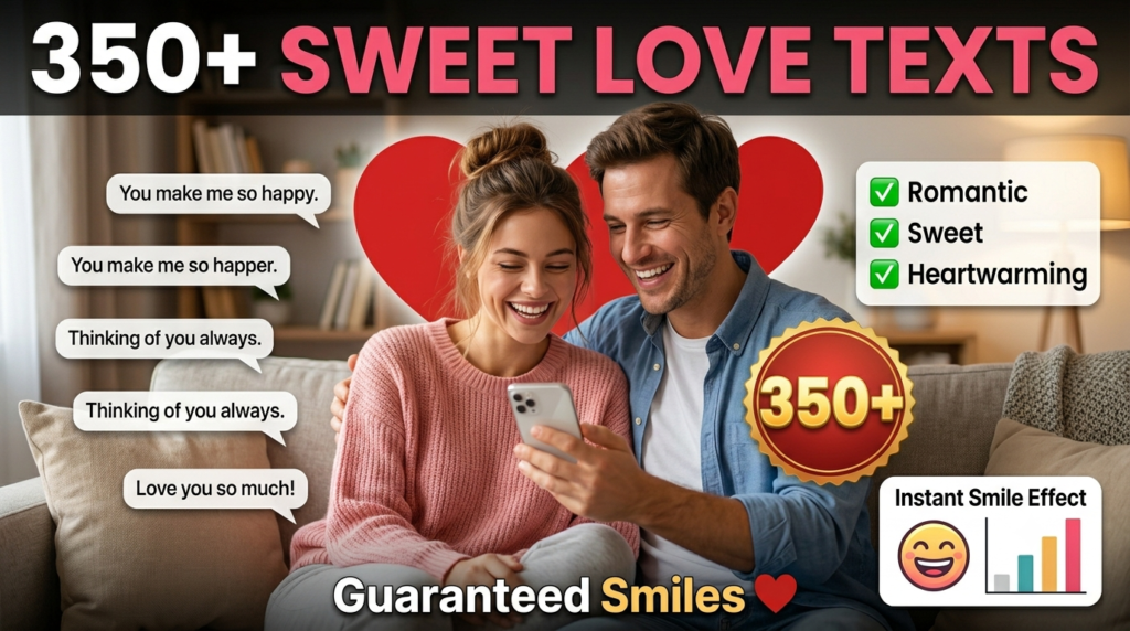 Short and Sweet Love Messages That Make Your Sweetheart Smile Instantly
