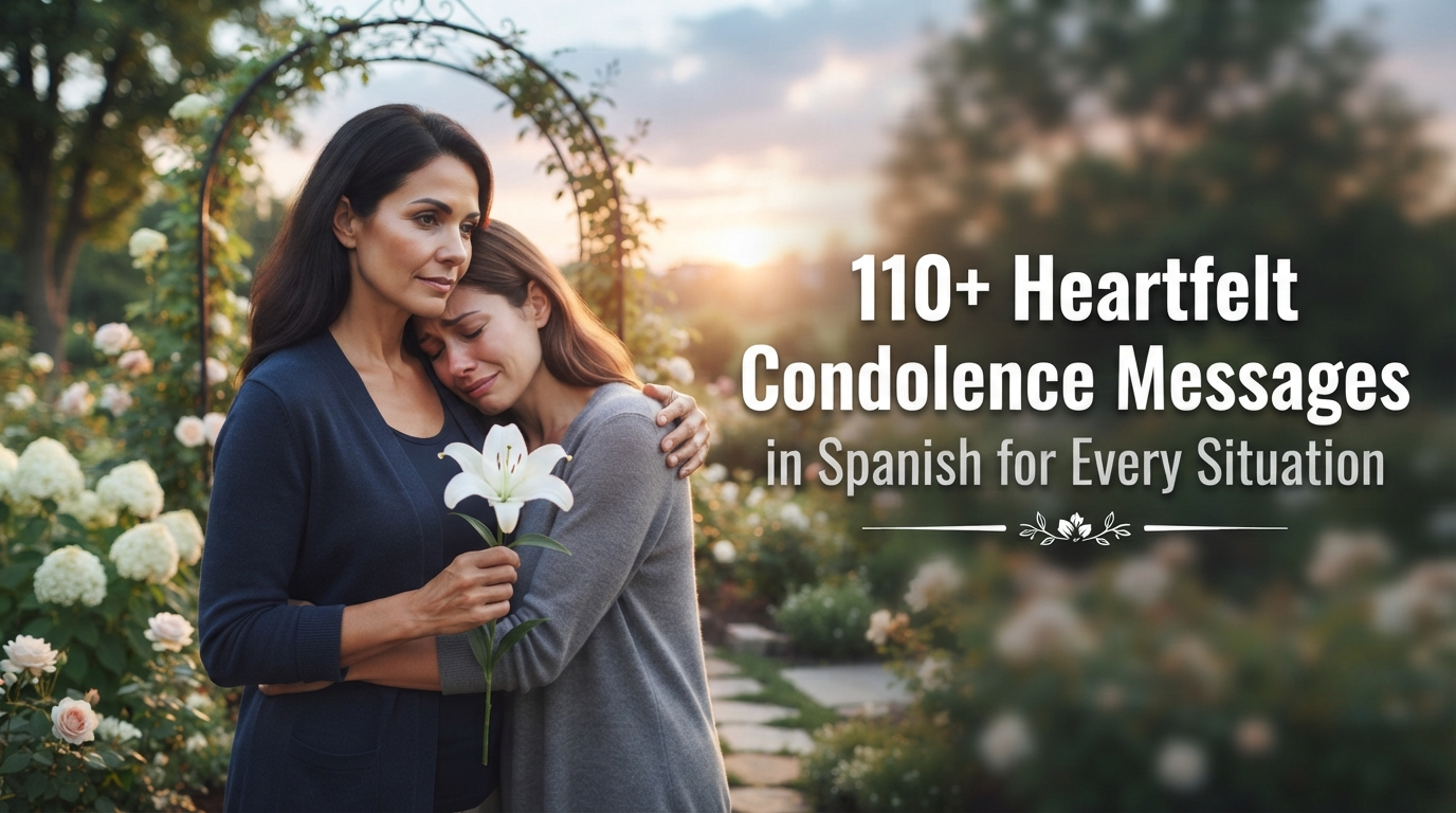 110+ Heartfelt Condolence Messages in Spanish for Every Situation