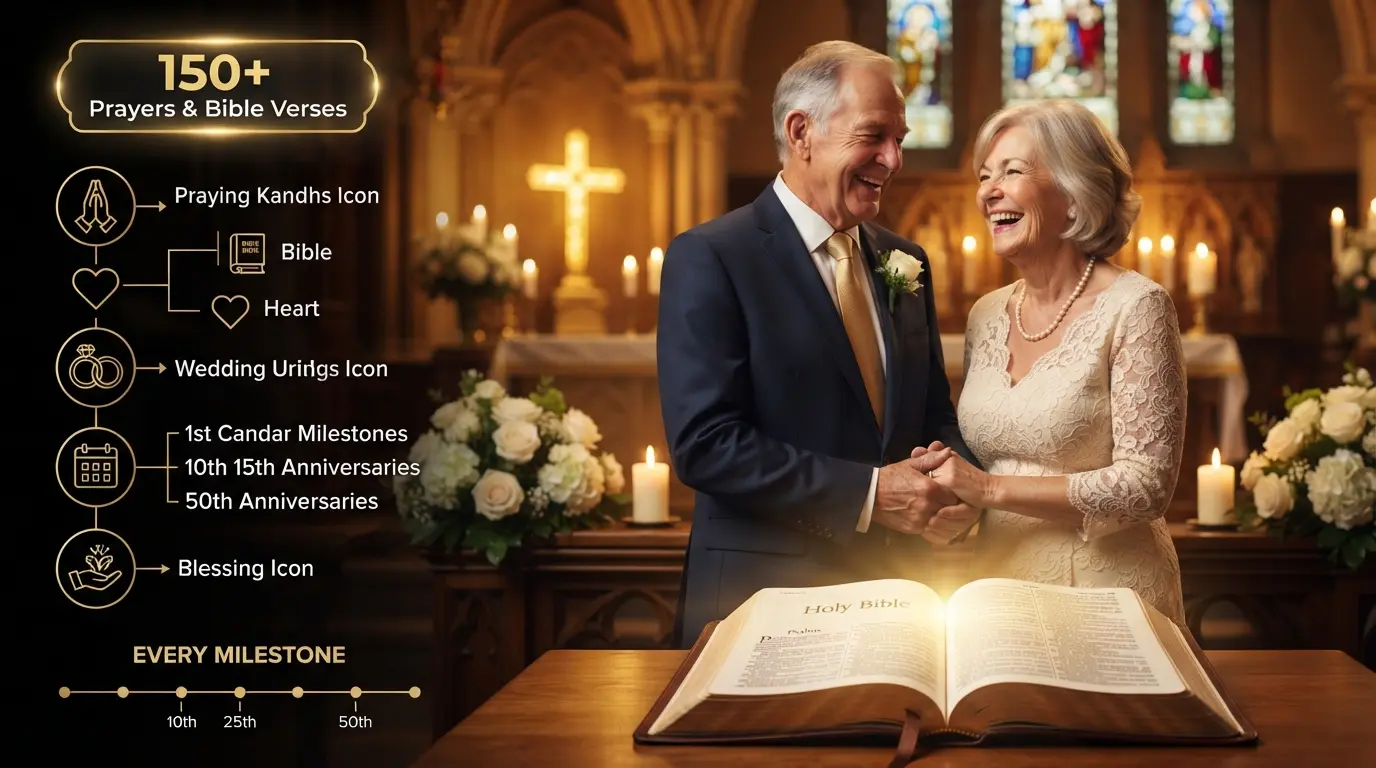 150+ Wedding Anniversary Prayers with Bible Verses for Every Milestone