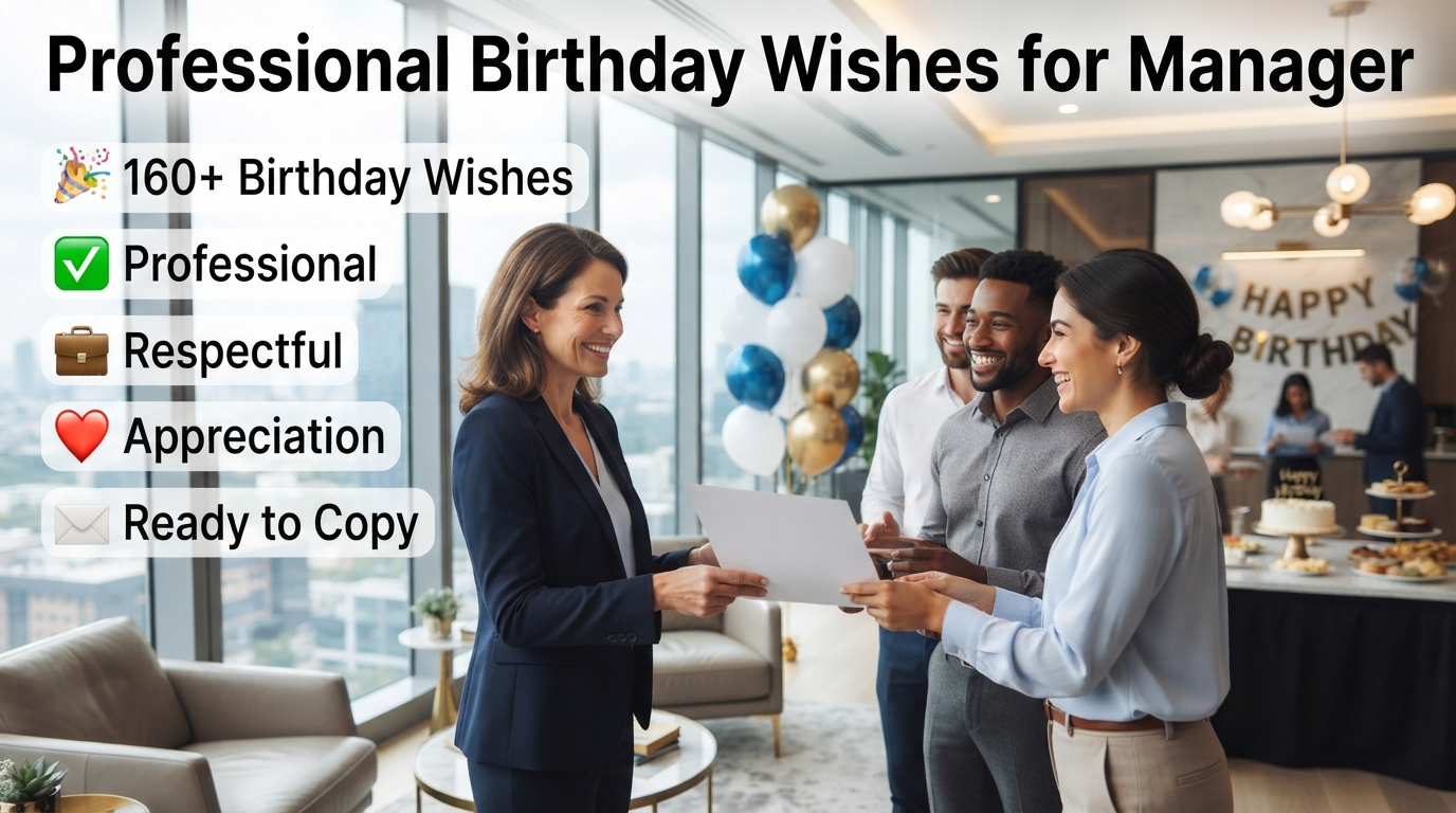 160+ Professional Birthday Wishes for Manager to Show Respect and Appreciation