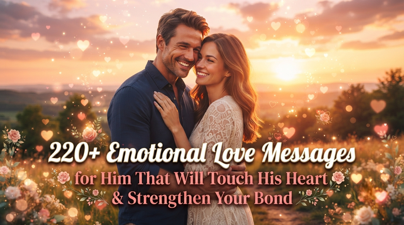 220+ Emotional Love Messages for Him That Will Touch His Heart & Strengthen Your Bond