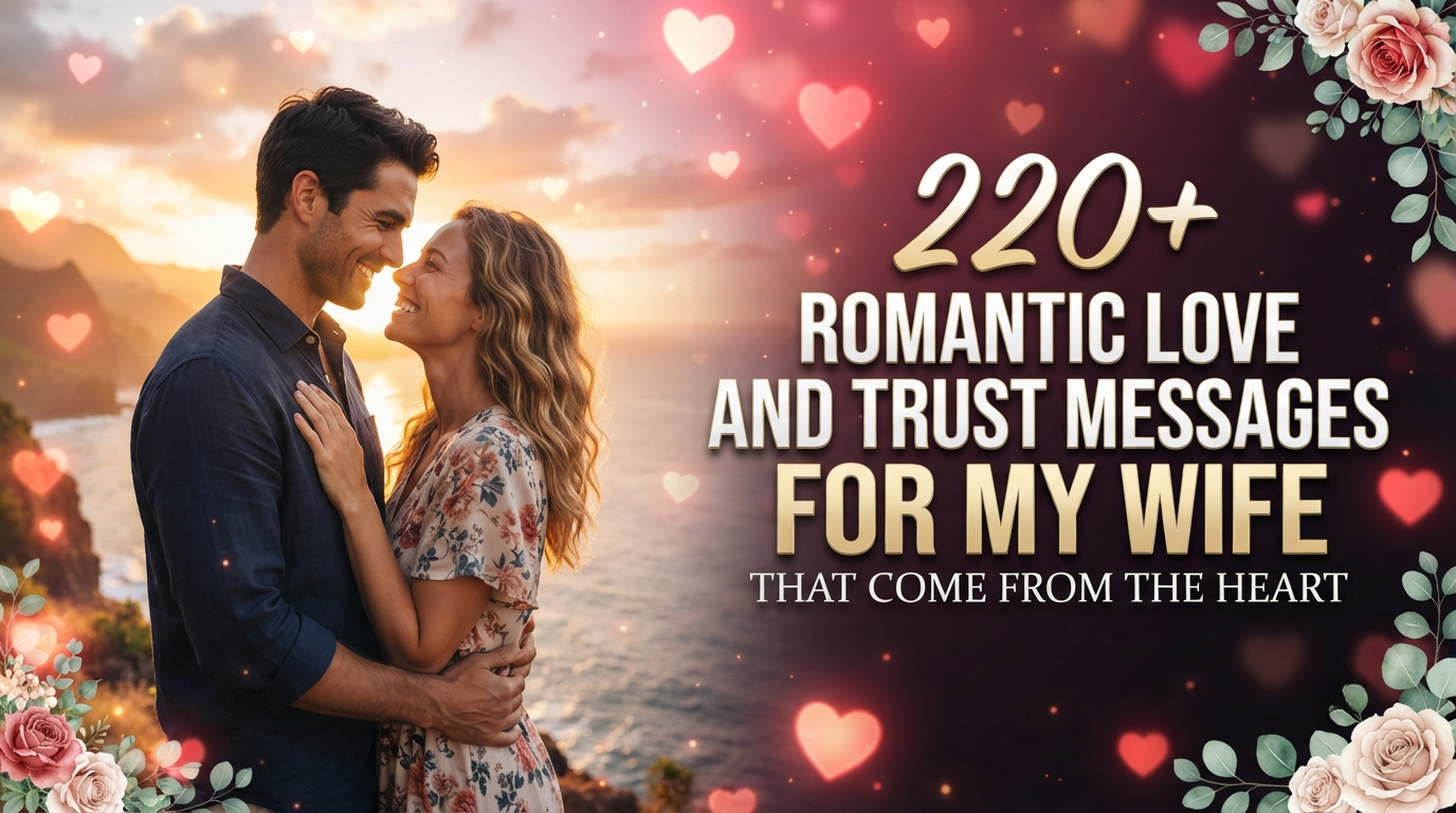 220+ Romantic Love and Trust Messages for My Wife That Come from the Heart
