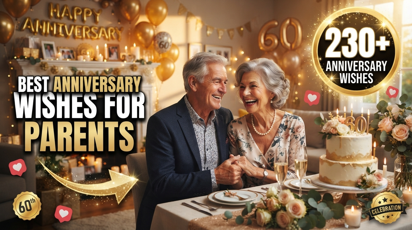 230+ Anniversary Wishes for Parents to Celebrate Their Special Day