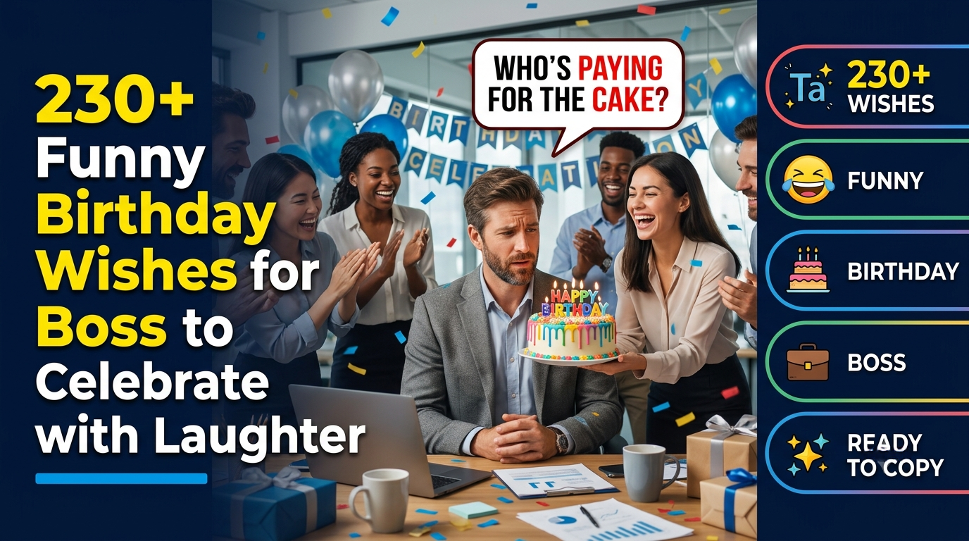 230+ Funny Birthday Wishes for Boss to Celebrate with Laughter