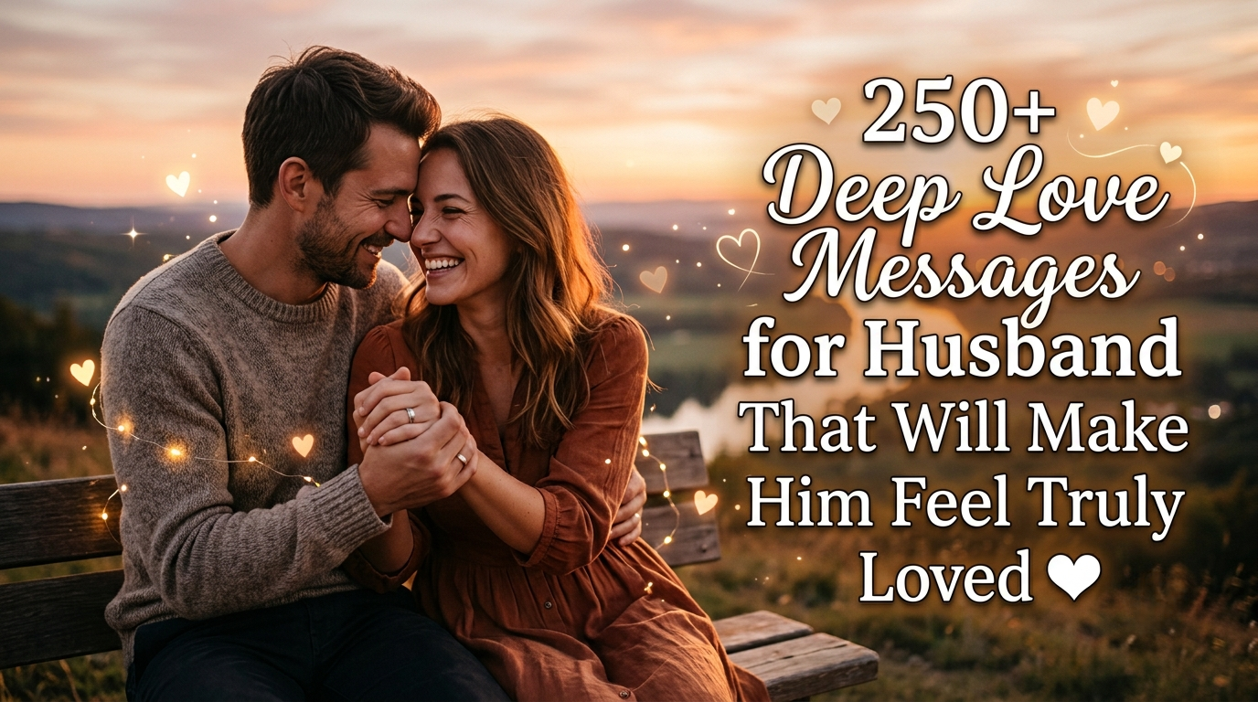 250+ Deep Love Messages for Husband That Will Make Him Feel Truly Loved