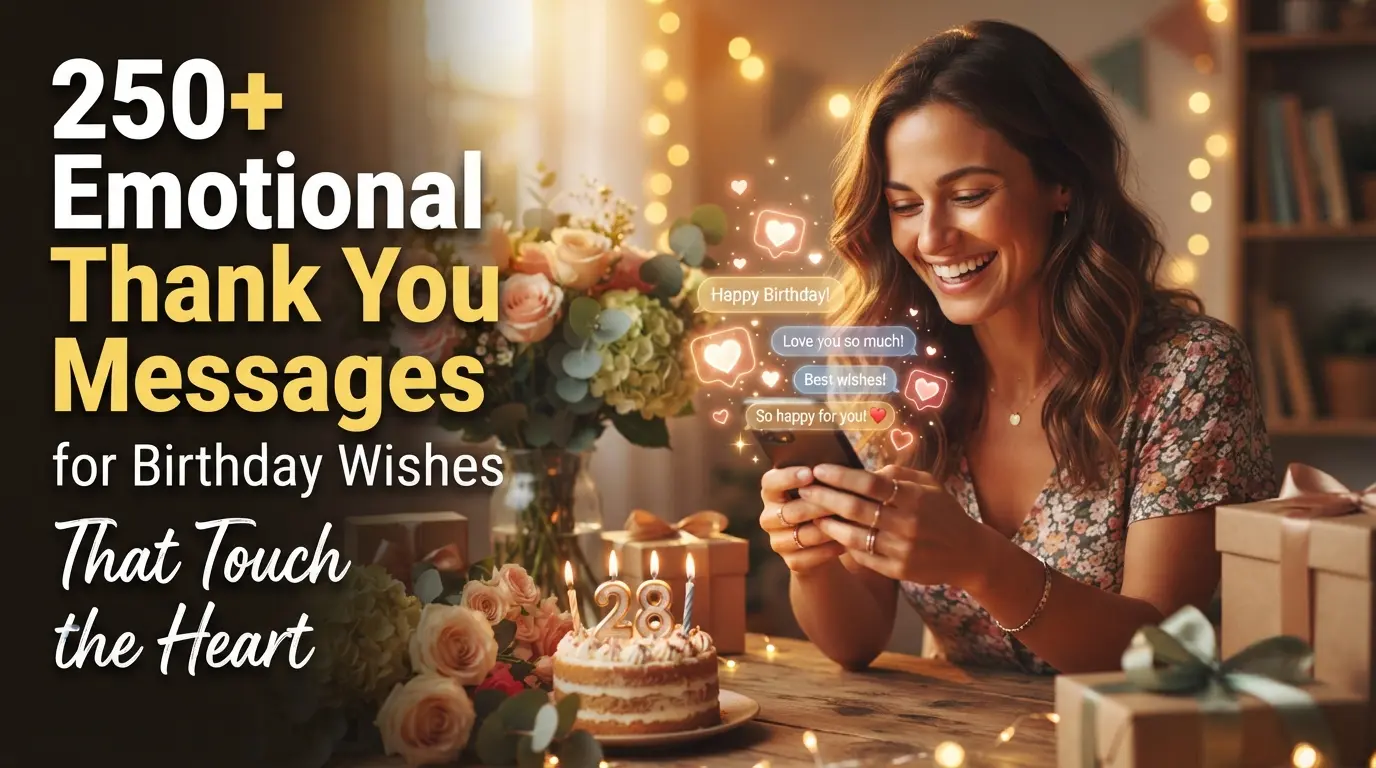 250+ Emotional Thank You Messages for Birthday Wishes That Touch the Heart