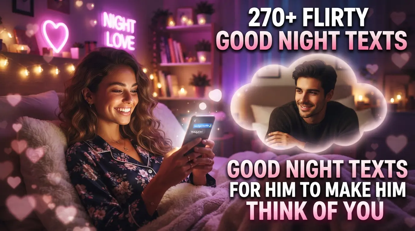 270+ Flirty Good Night Texts for Him to Make Him Think of You