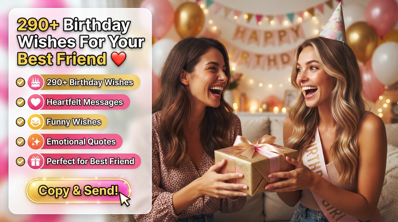 290+ Birthday Wishes for Best Friend Female to Make Her Feel Special