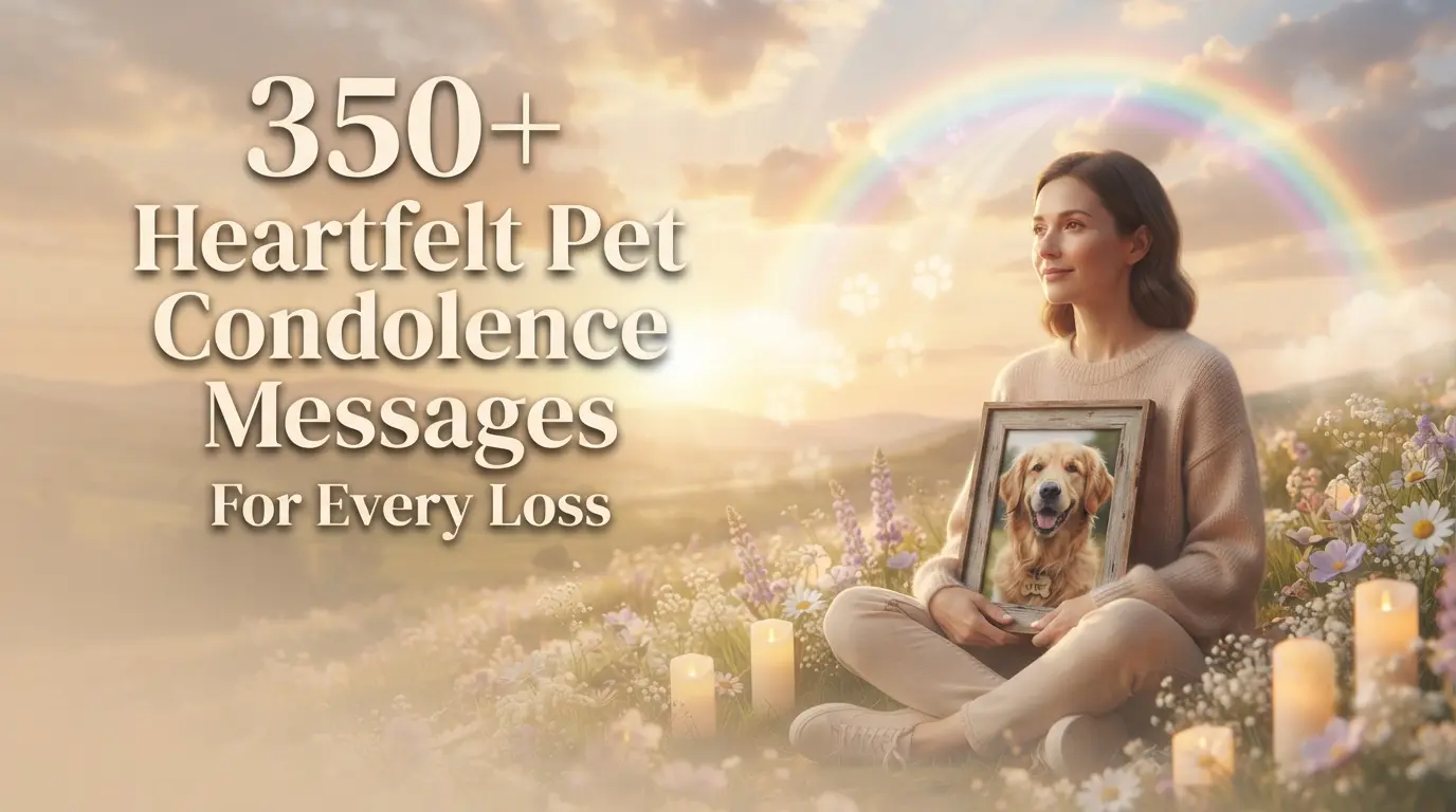 350+Heartfelt Pet Condolence Messages for Every Loss