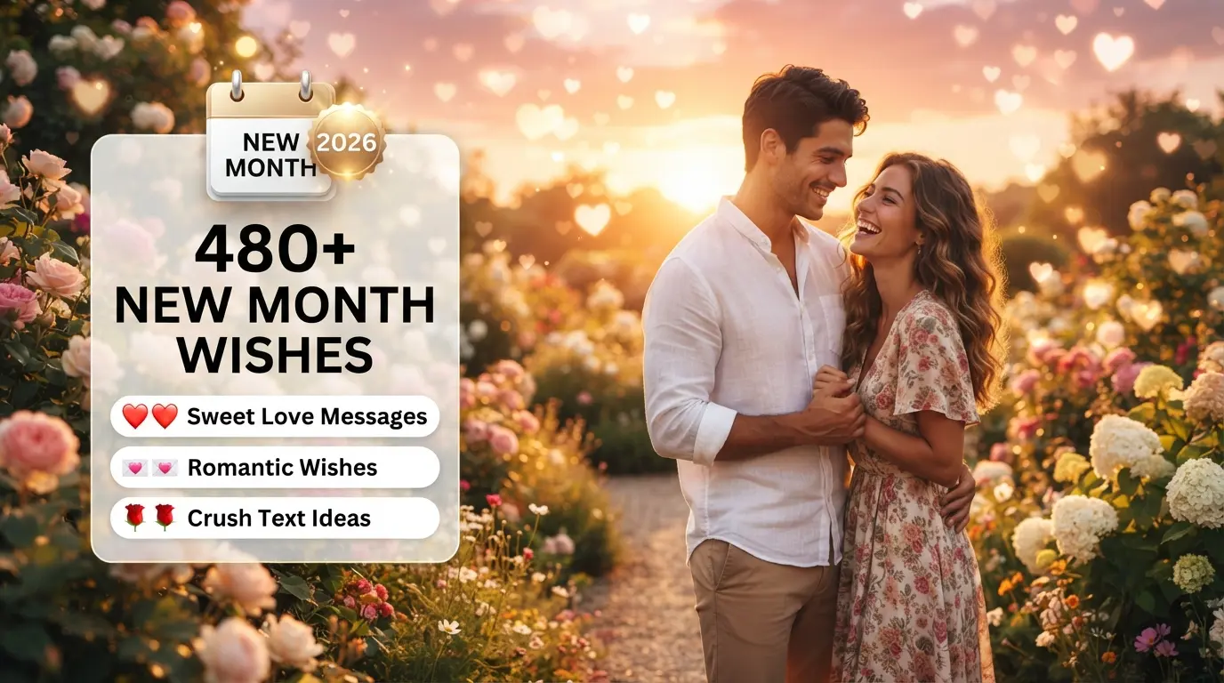 480+ New Month Wishes to My Love or Crush (Sweet & Romantic Messages)