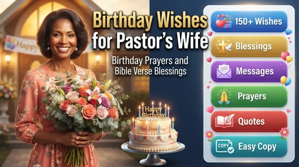 Birthday Prayers and Bible Verse Blessings for Pastor's Wife