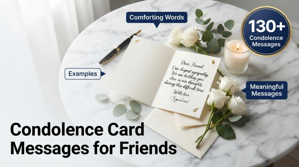 Condolence Card Messages for Friends