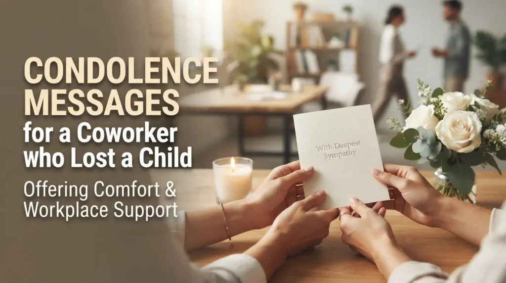 Condolence Messages for Coworker Who Lost a Child