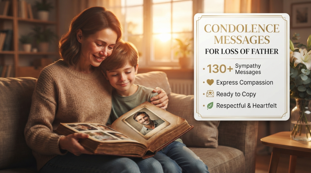 Condolence Messages for a Family Member Who Lost Their Father