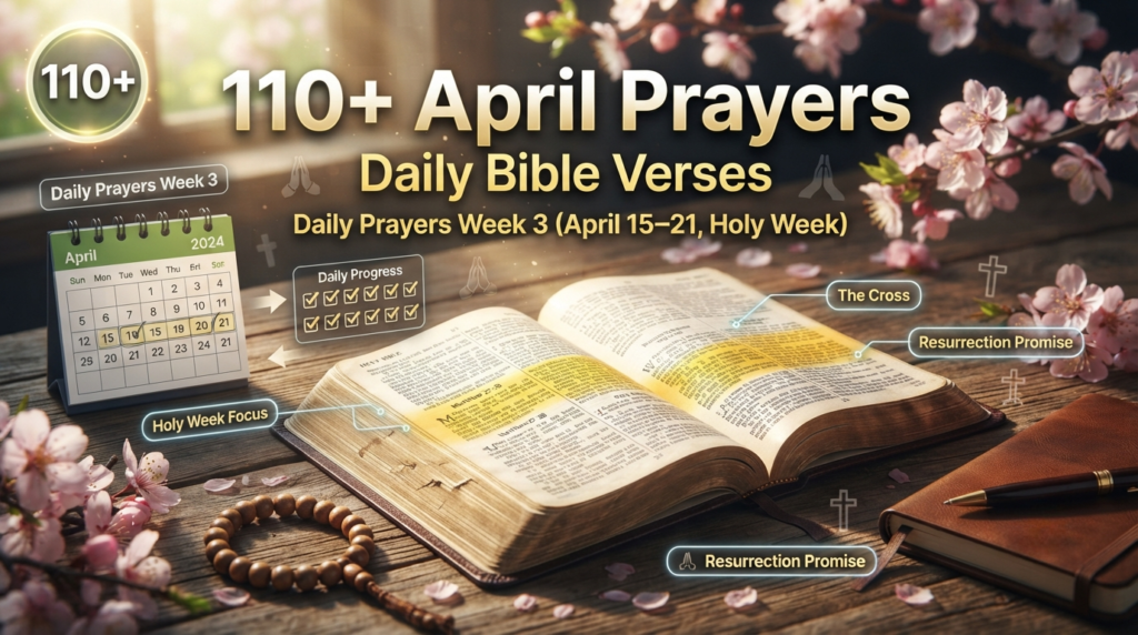 Daily Prayers Week 3 (April 15–21, Holy Week)Prayers for the Month of April