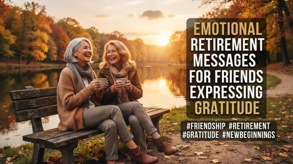 Emotional Retirement Messages for Friends Expressing Gratitude
