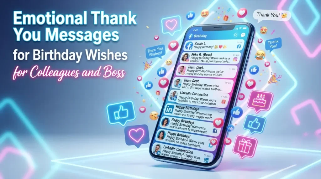 Emotional Thank You Messages for Birthday Wishes for Colleagues and Boss