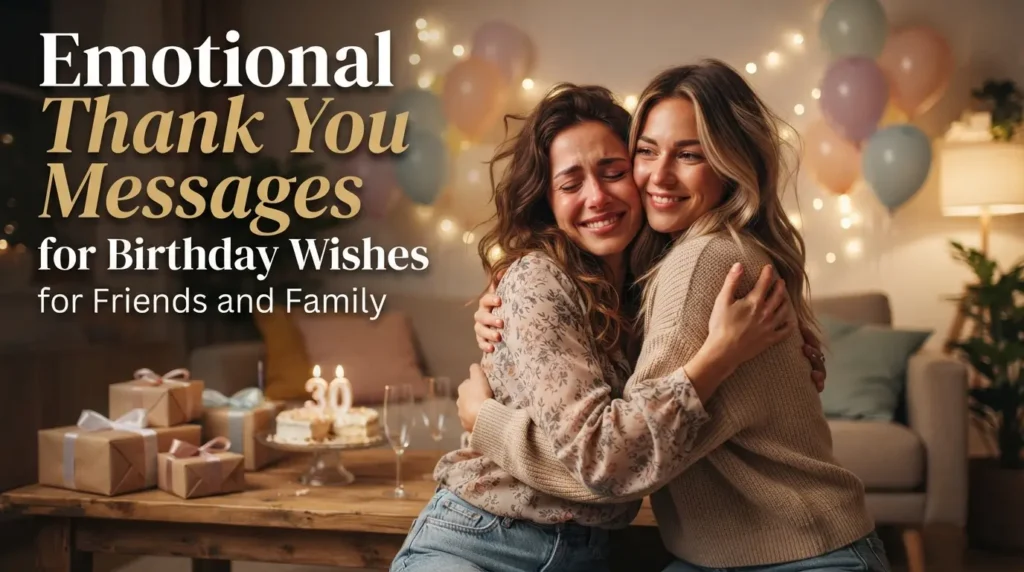 Emotional Thank You Messages for Birthday Wishes for Friends and Family