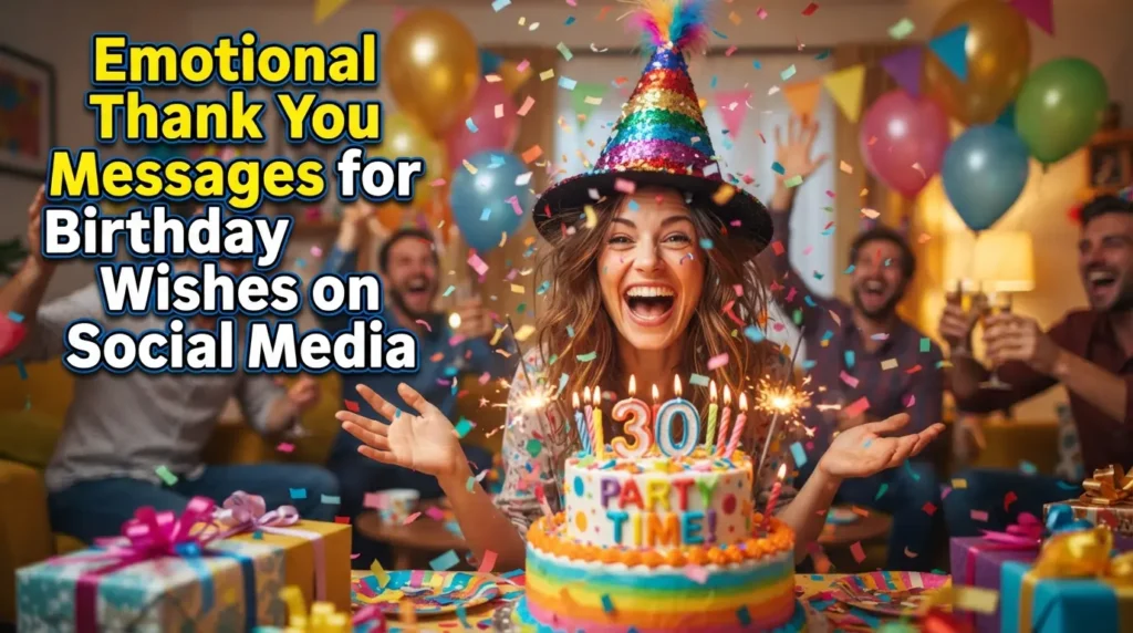 Emotional Thank You Messages for Birthday Wishes on Social Media