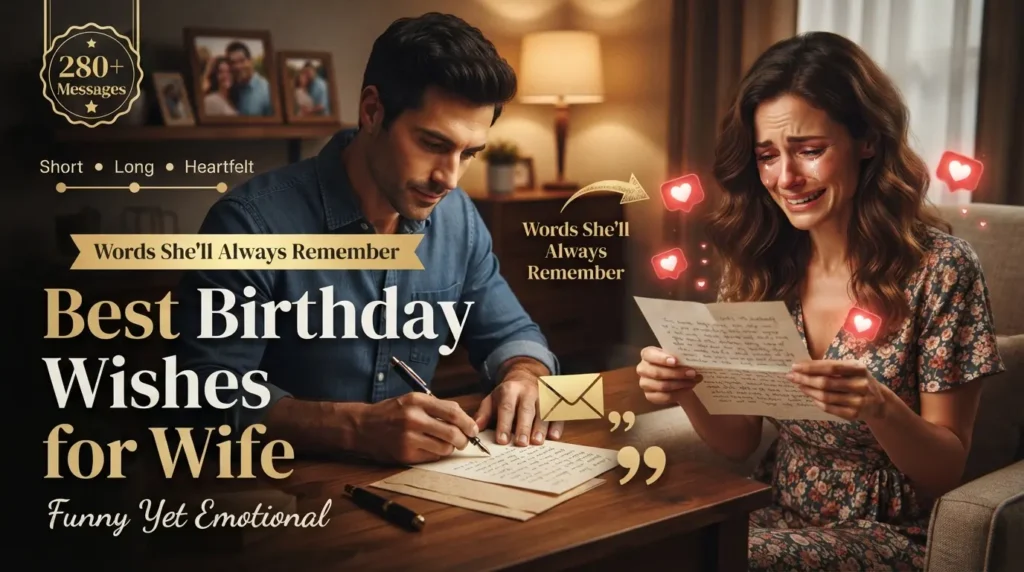 Funny Yet Emotional Birthday Wishes for Wife