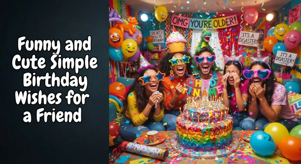 Funny and Cute Simple Birthday Wishes for a Friend