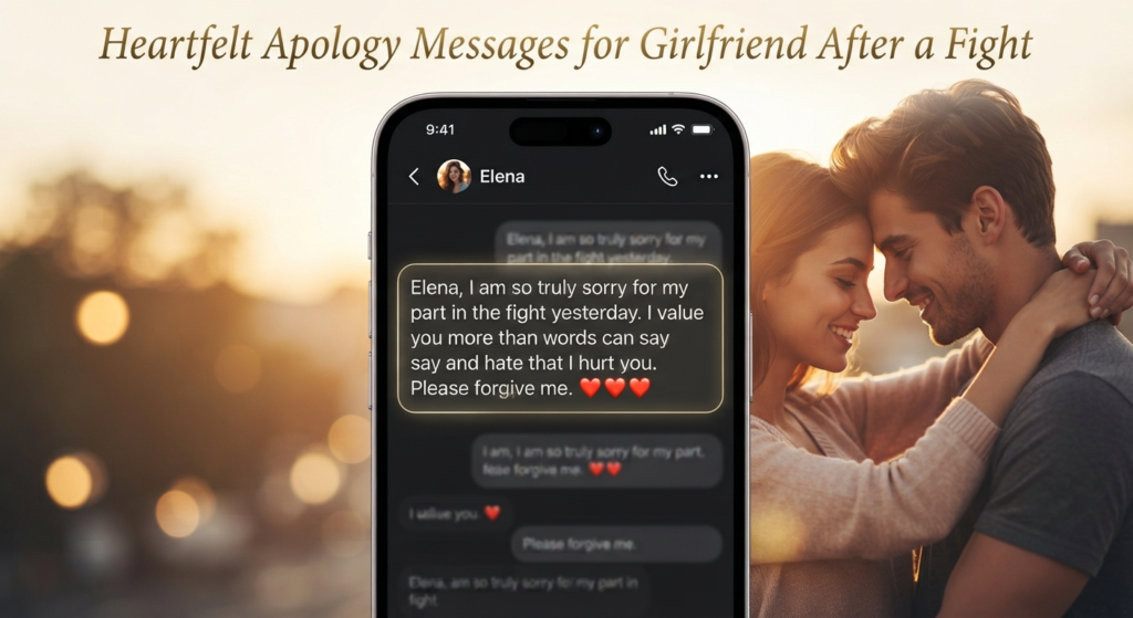 Heartfelt Apology Messages for Girlfriend After a Fight