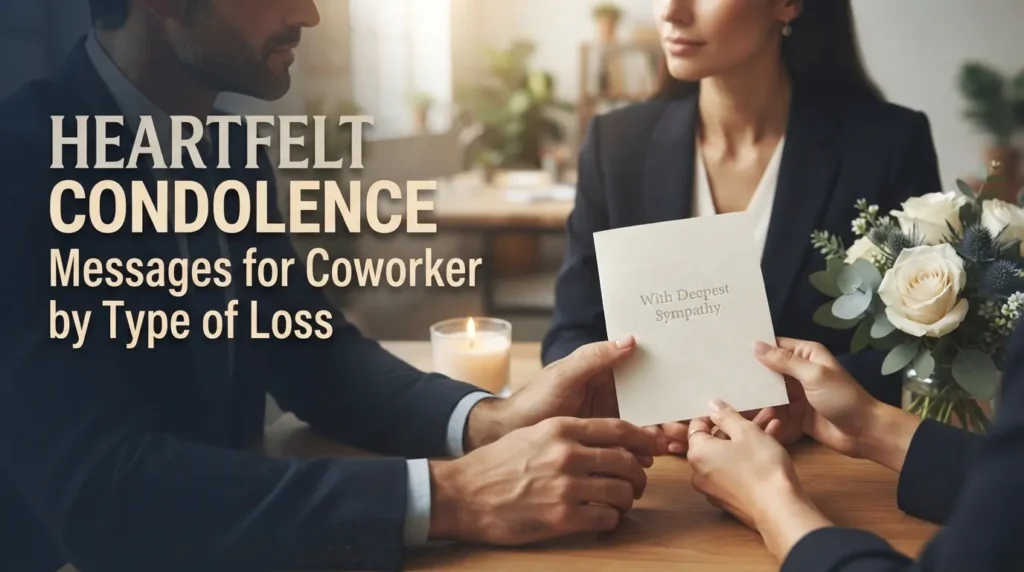 Heartfelt Condolence Messages for Coworker by Type of Loss