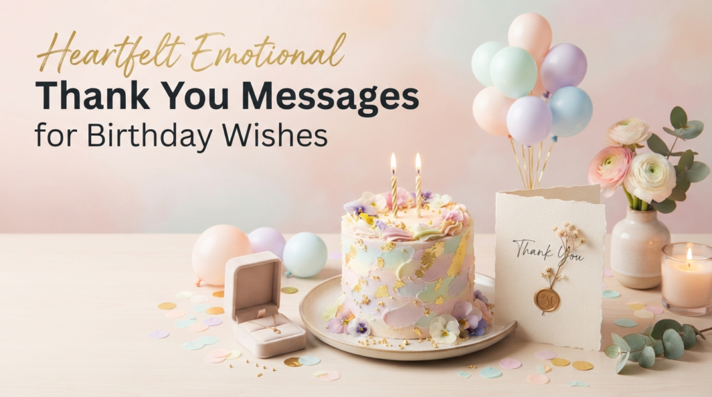 Heartfelt Emotional Thank You Messages for Birthday Wishes