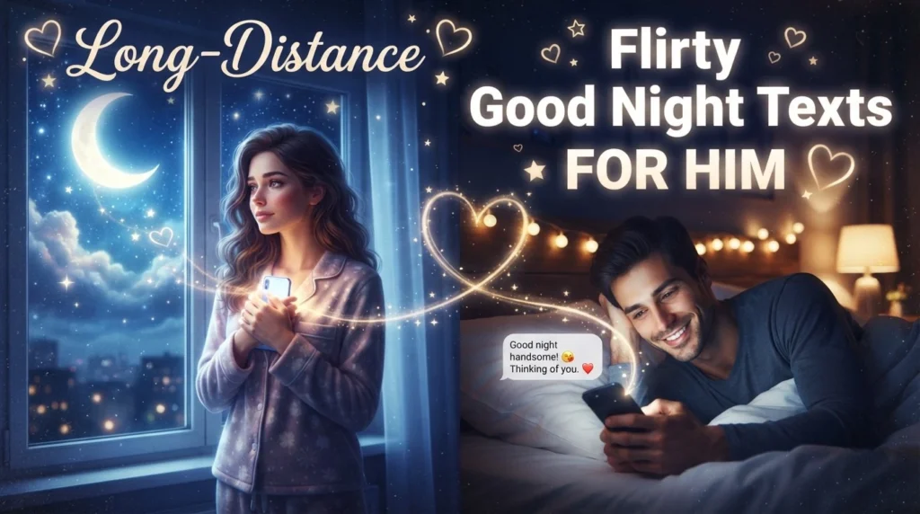 Long-Distance Flirty Good Night Texts for Him
