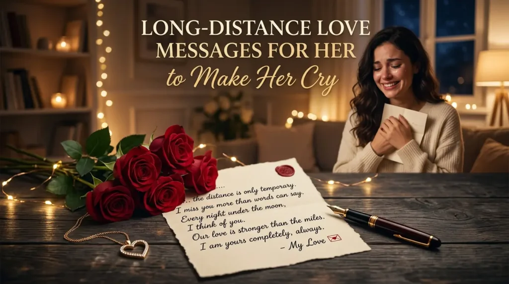 Long-Distance Love Messages for Her to Make Her Cry
