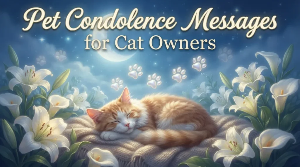 Pet Condolence Messages for Cat Owners