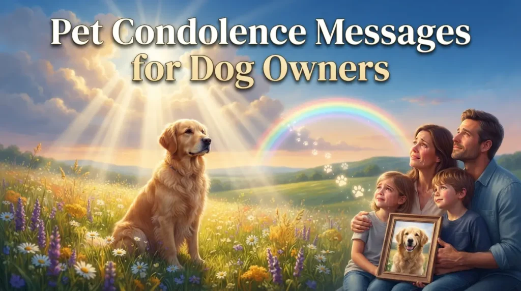 Pet Condolence Messages for Dog Owners