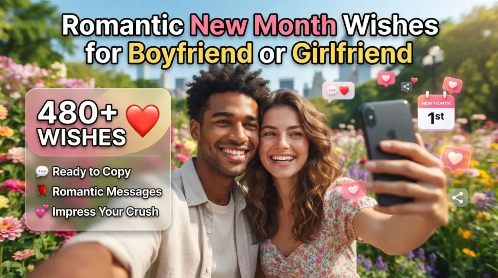 Romantic New Month Wishes for Boyfriend or Girlfriend