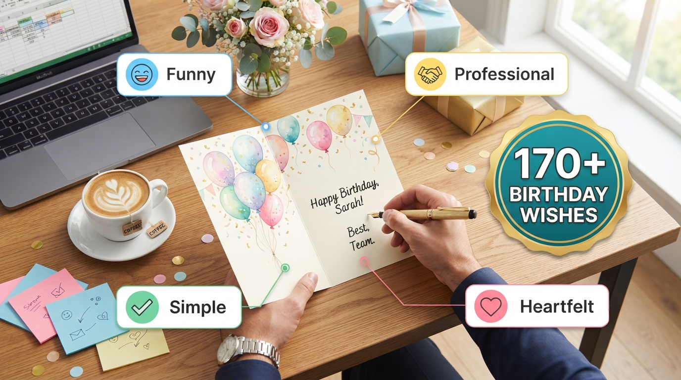 Short Birthday Wishes for Coworkers to Brighten Their Day - Edited