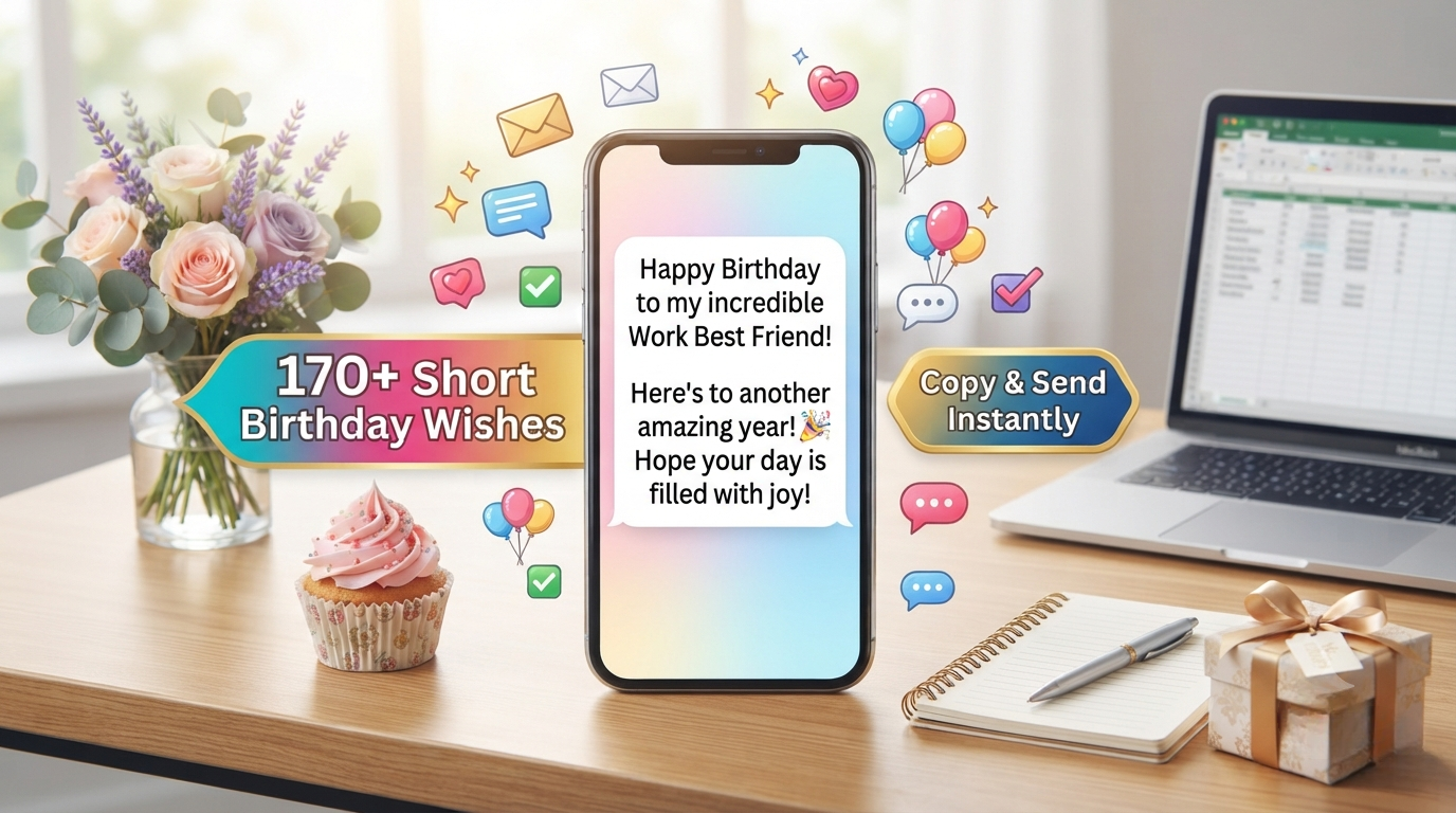 Short Birthday Wishes for a Work Best Friend - Edited