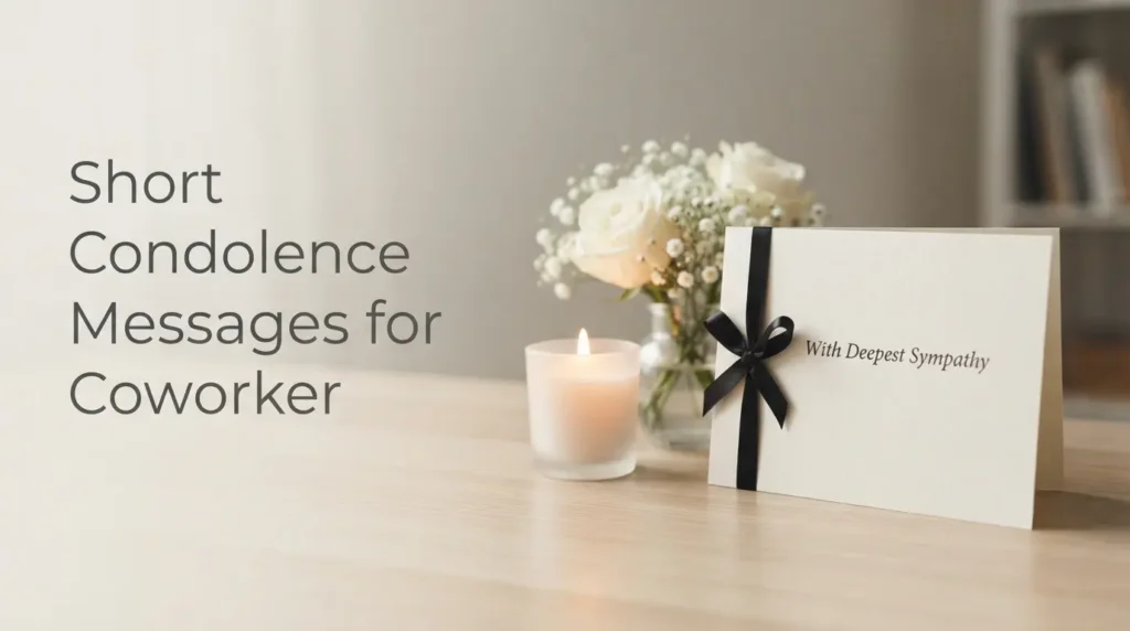 Short Condolence Messages for Coworker