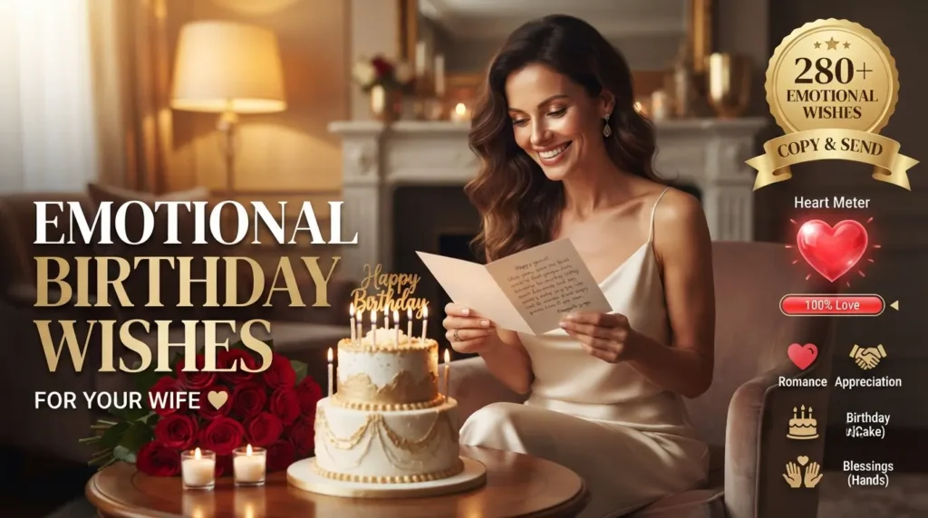 Short Emotional Birthday Wishes for Wife