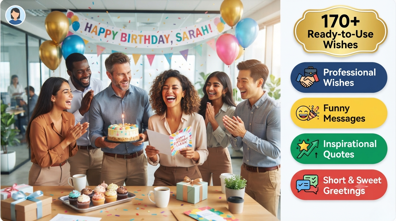 Short Professional Birthday Wishes for Coworkers - Edited